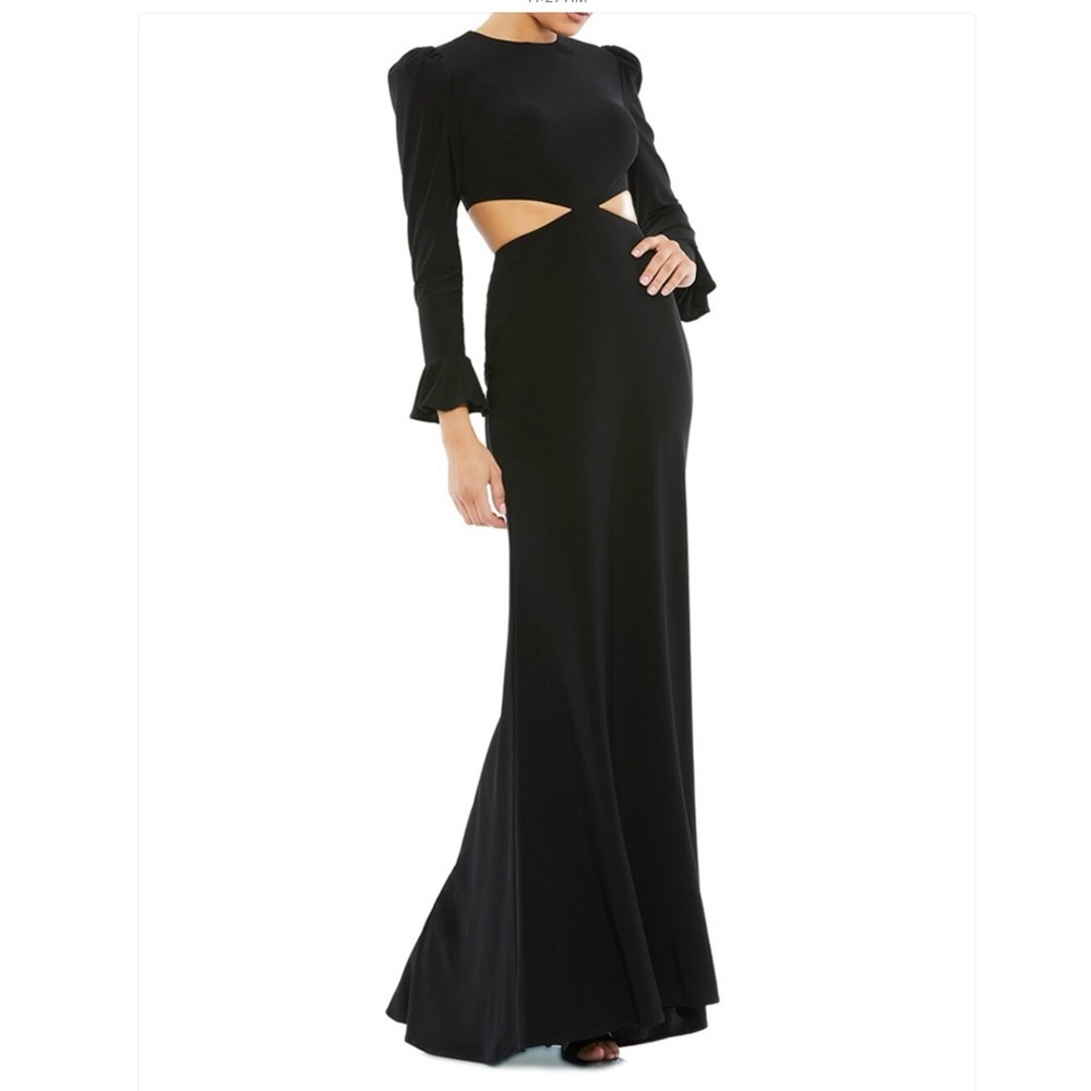 Elegant Black Cutout Mac DUGGAL  Gown NWT